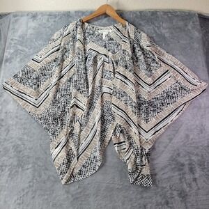 BCBGGeneration Womens Dolman‎ Sleeve Open Front Kimono Cardigan XS/S Neutral